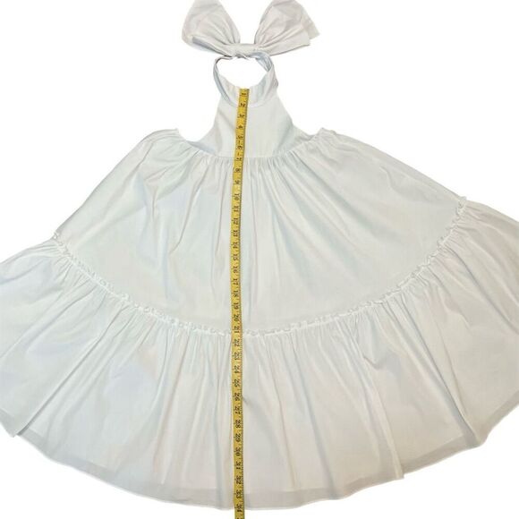 Caroline Constas White Bo Halter Mini Dress Women's Size M - Picture 10 of 16